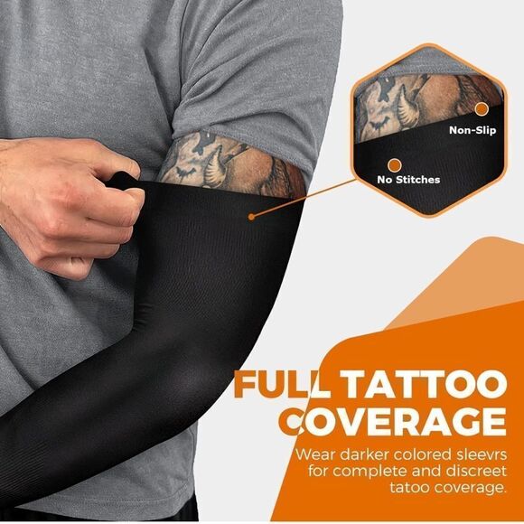 Elite UPF 50 sum sleeves to remain cool in the summer or cover tattoos for work - Picture 8 of 9